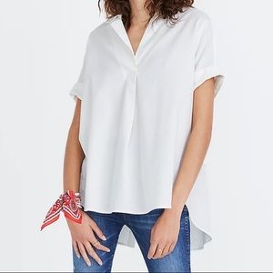 Madewell Courier Button-Back Shirt - White (XXS)